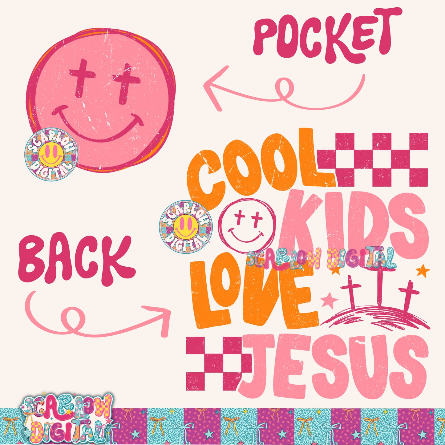Cool Kids Love Jesus (Girl Version) PNG Digital Design