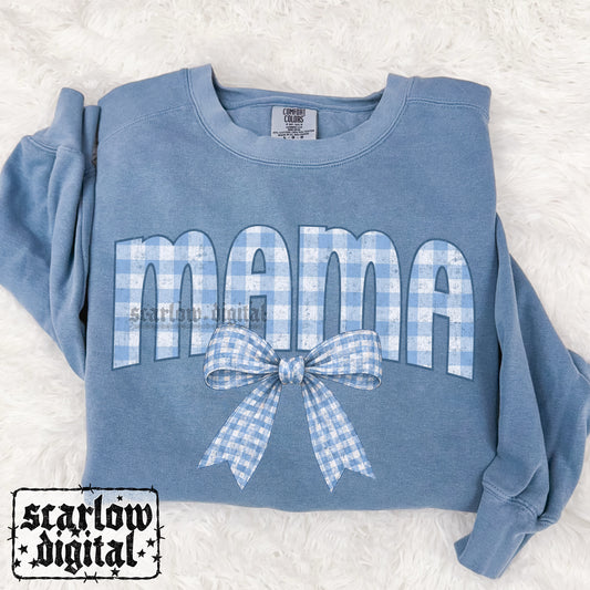 Gingham Mama PNG Digital Design