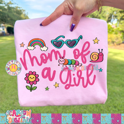 Mom of a Girl PNG Digital Design