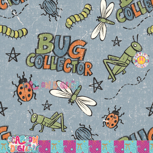 Bug Collector Seamless Pattern Digital Design