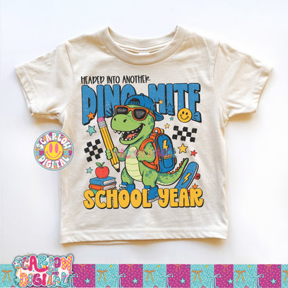 Heading Back Into a Dino-Mite School Year PNG Digital Design