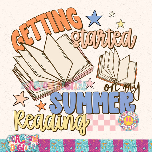 Getting Started On My Summer Reading PNG Digital Design
