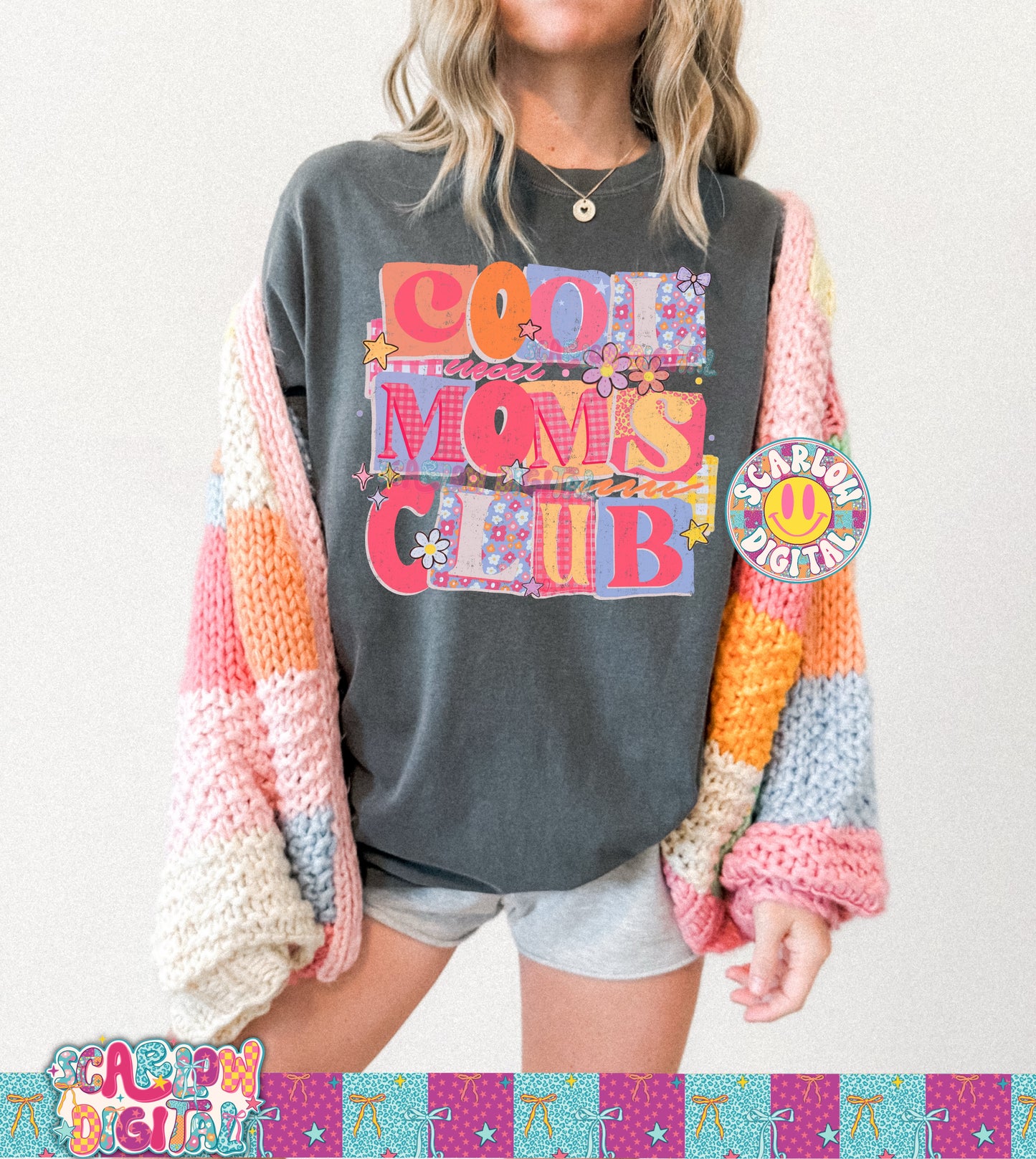 Cool Moms Club PNG Digital Design