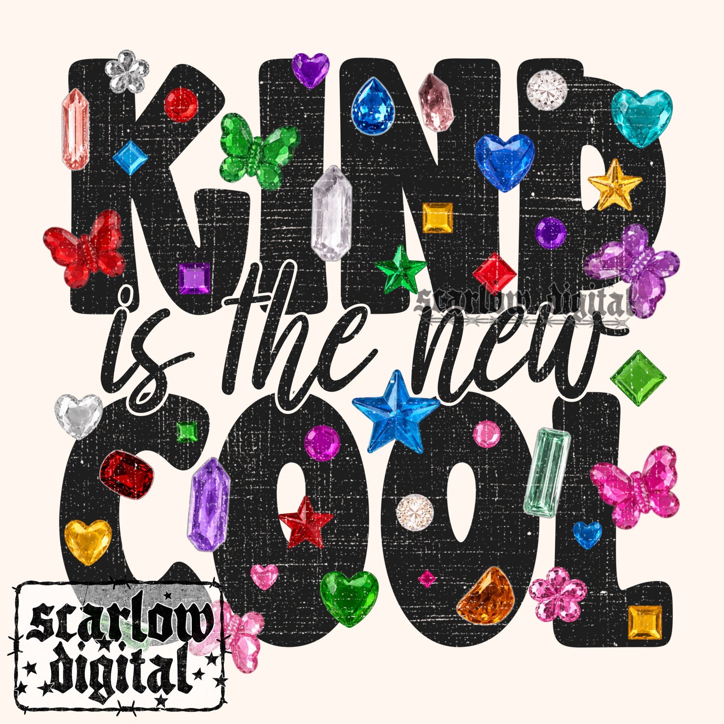 Kind is the New Cool PNG Digital Design