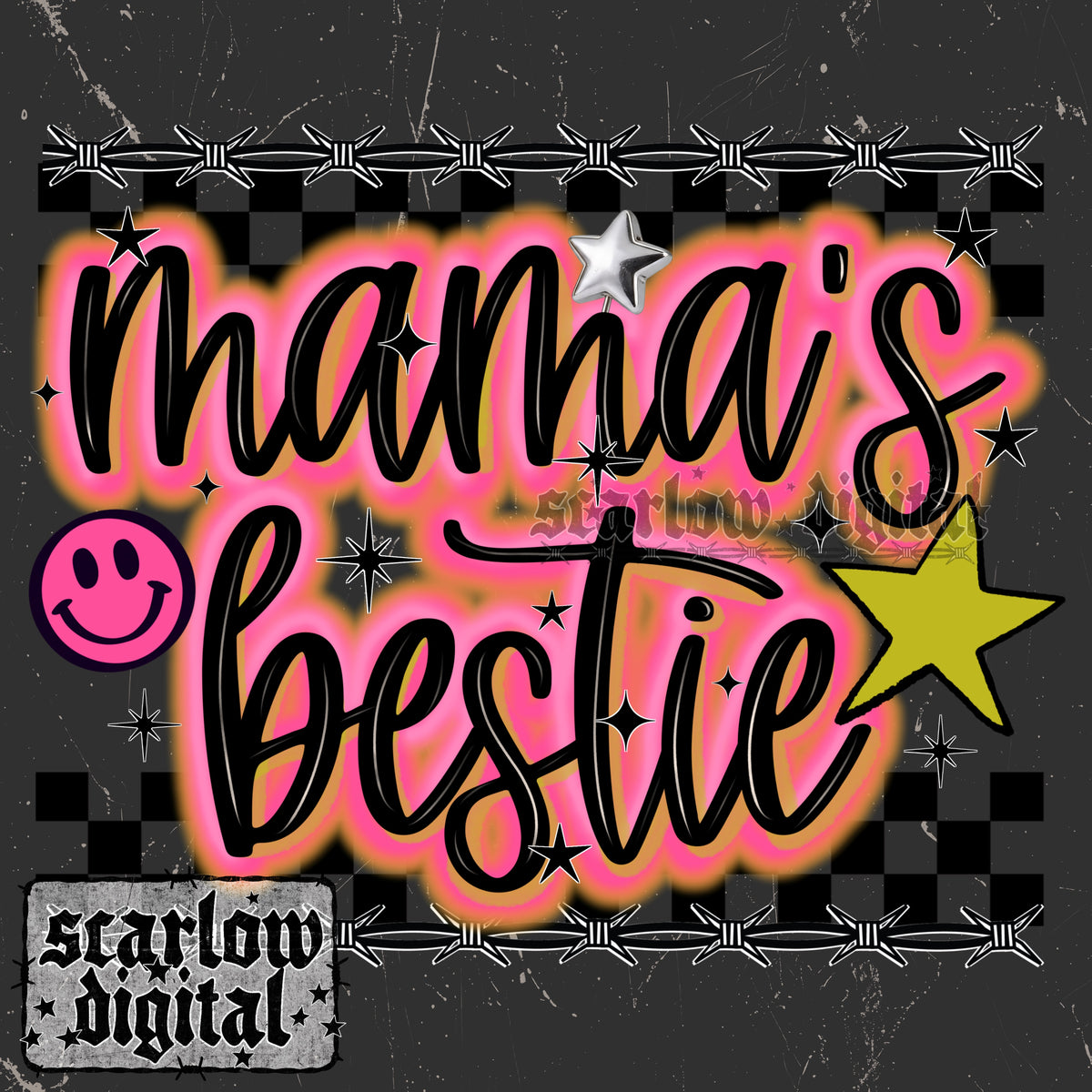 Mama's Bestie PNG Digital Design