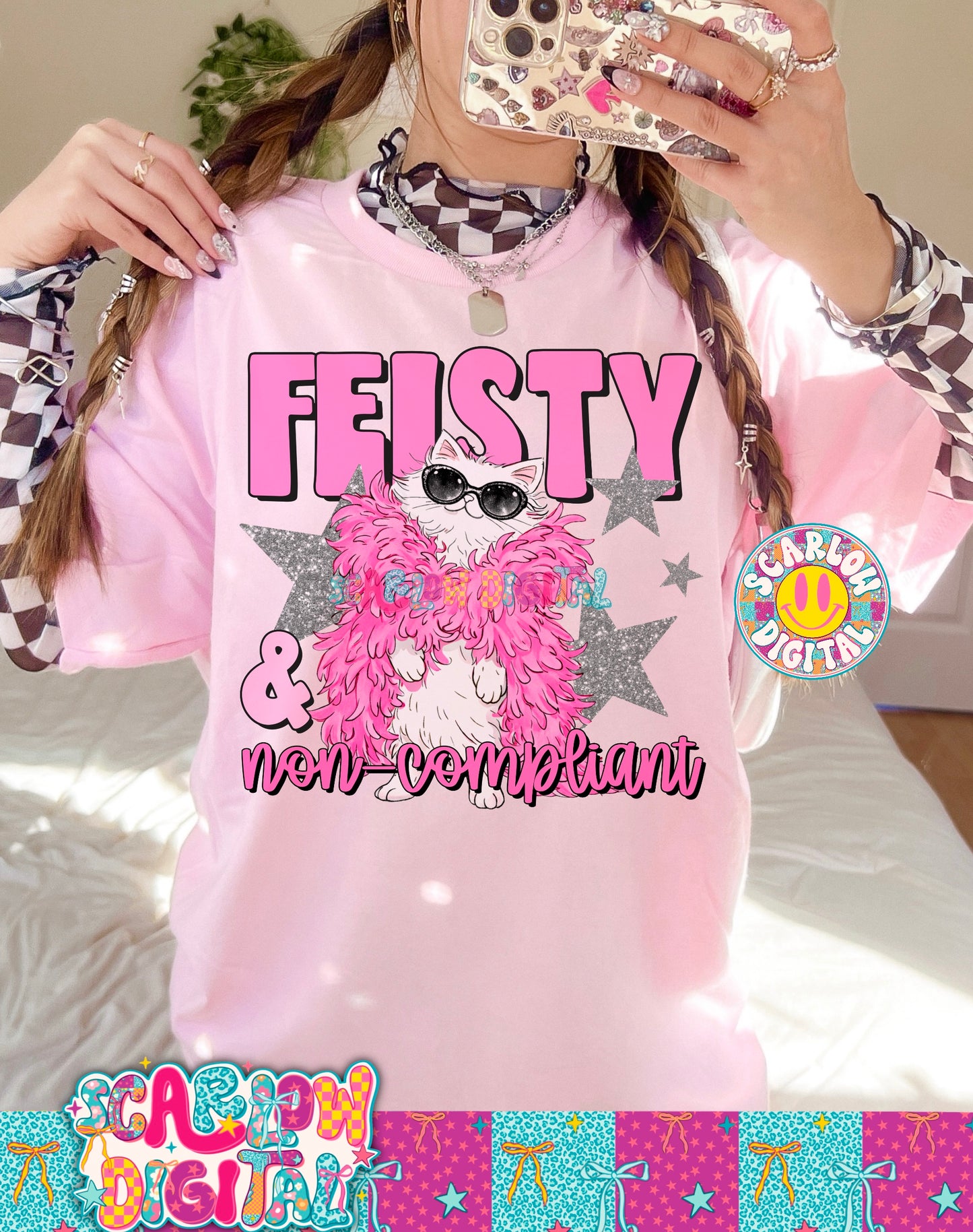 Feisty & Non-Compliant PNG Digital Design