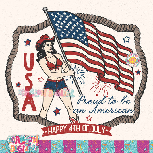 Proud to Be an American PNG Digital Design