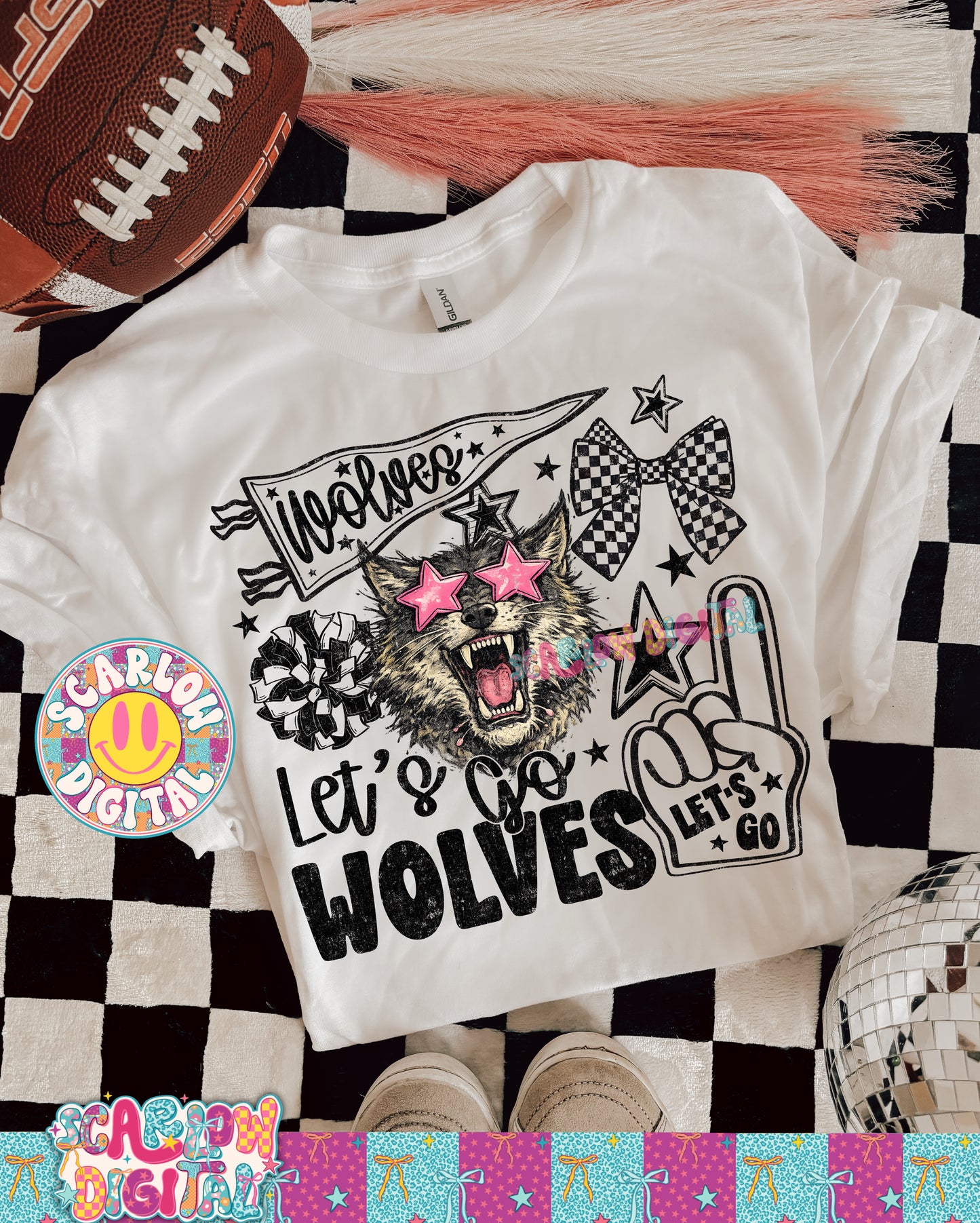 Wolves Mascot PNG Digital Design