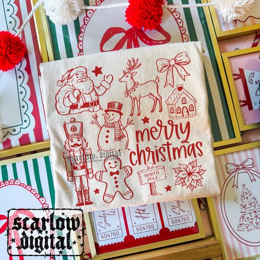 Merry Christmas PNG Digital Design