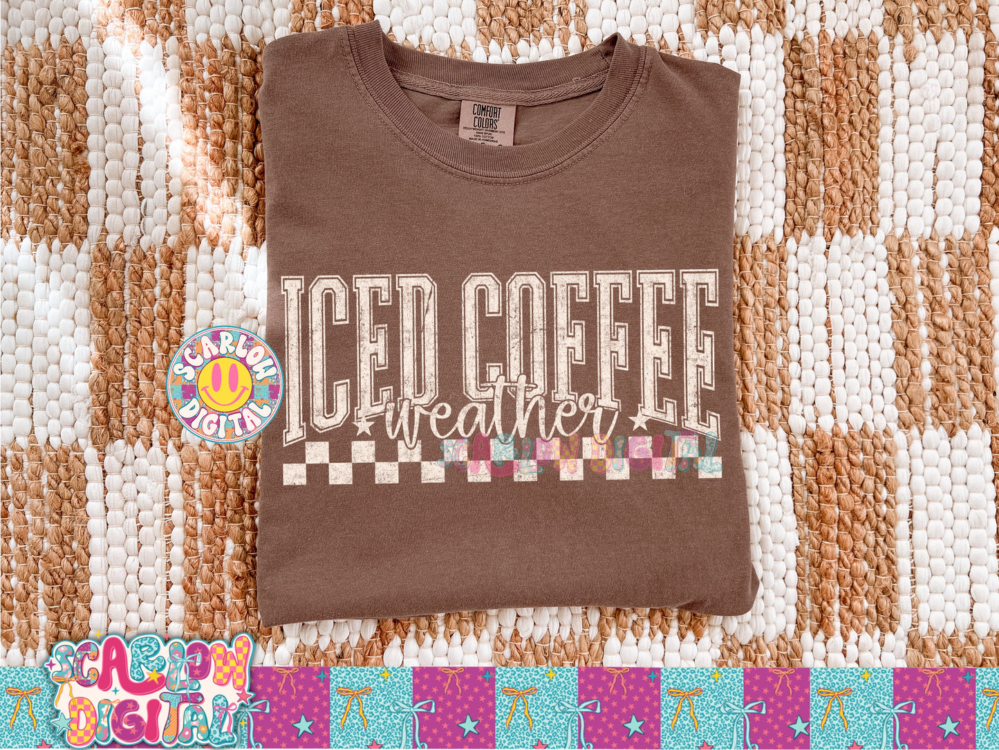 Iced Coffee Weather PNG Digital Design