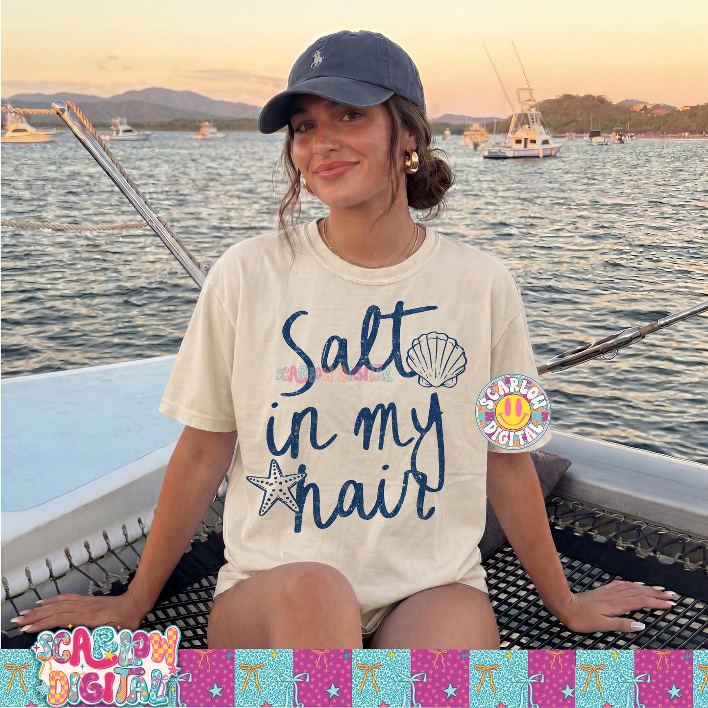 Salt in My Hair PNG Digital Design