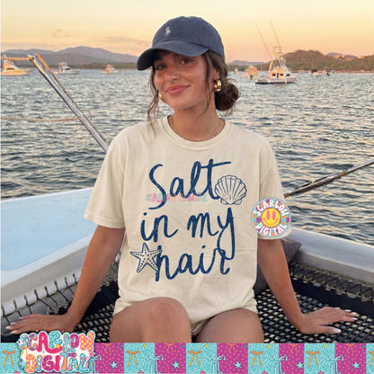 Salt in My Hair PNG Digital Design