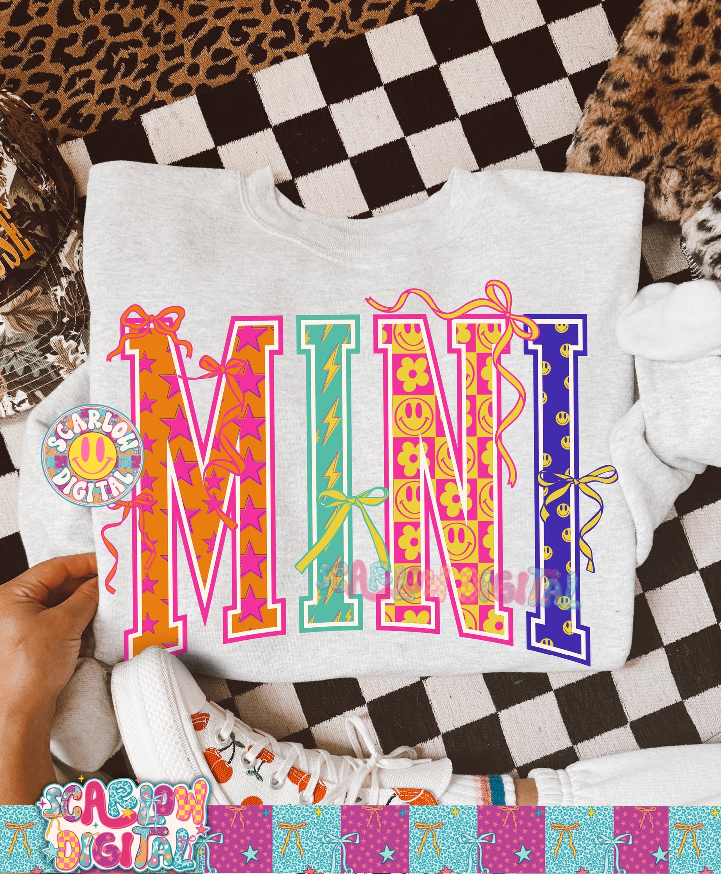 Retro Mini PNG Digital Design