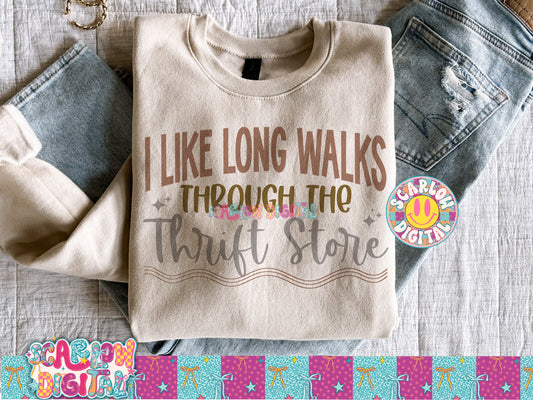 I Like Long Walks Through The Thrift Store PNG Digital Design