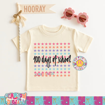 100 Days of School PNG Digital Design