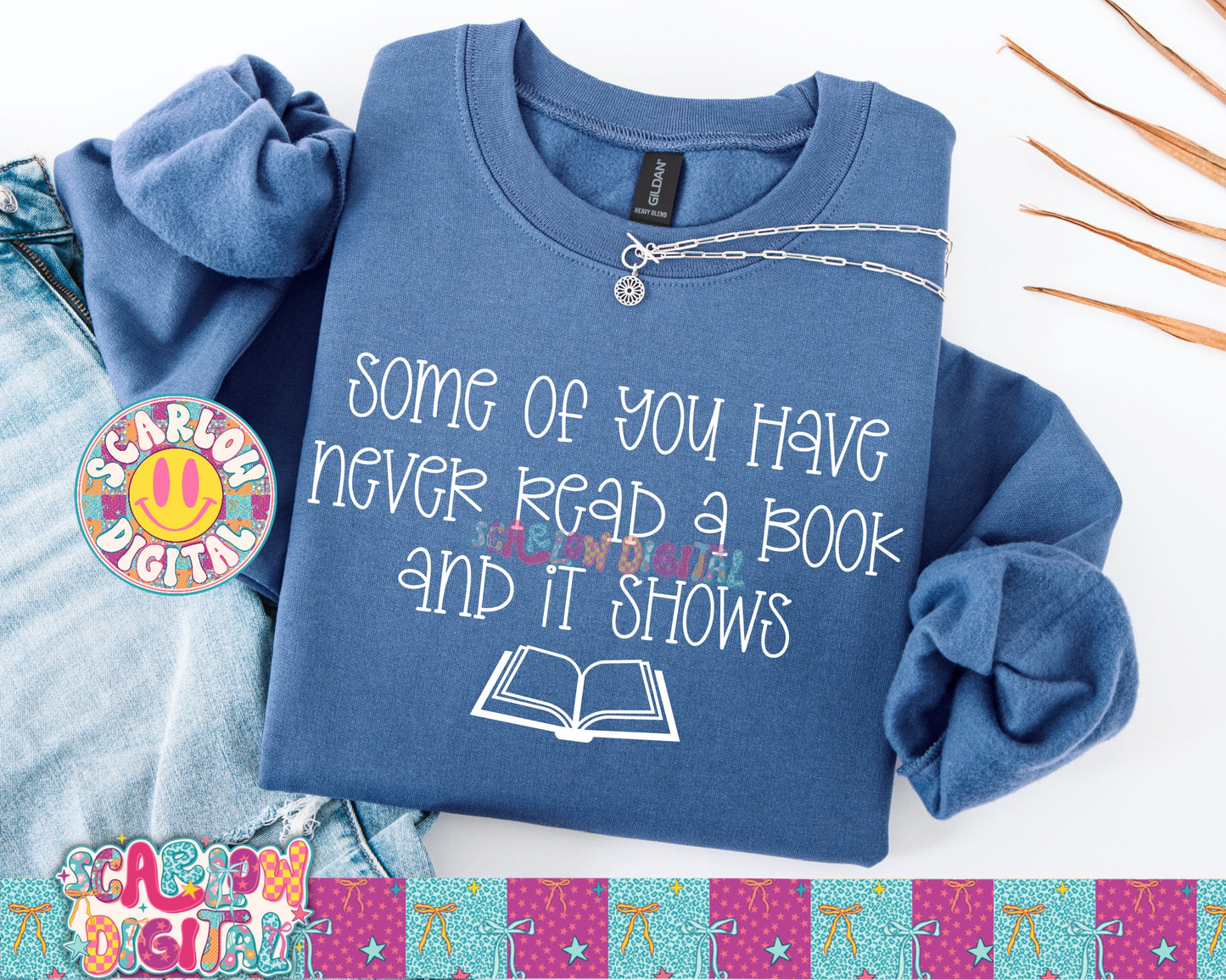 Never Read a Book PNG Digital Design