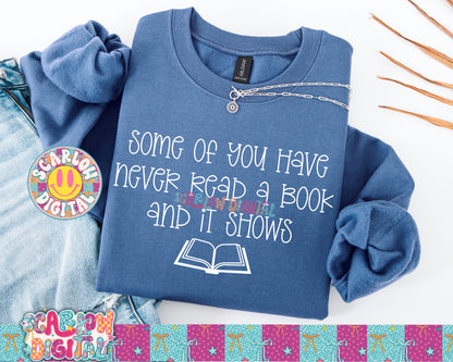 Never Read a Book PNG Digital Design