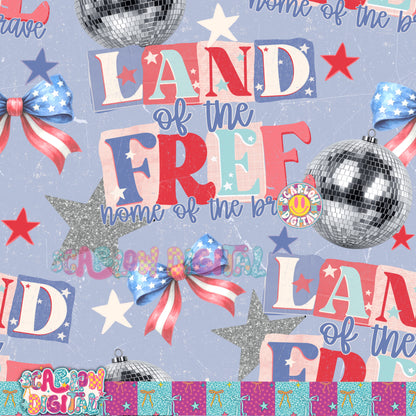Land of the Free Seamless Pattern Digital Design