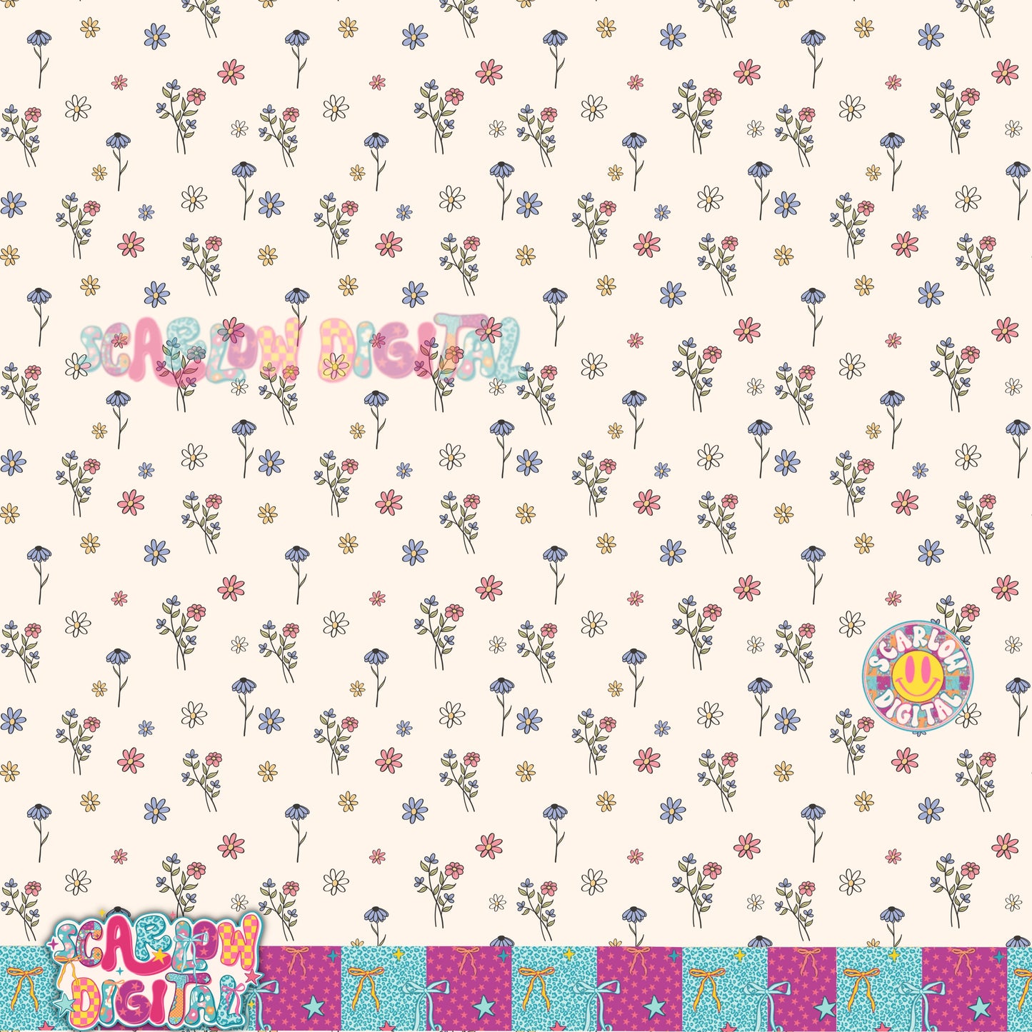 Floral Seamless Pattern Digital Design