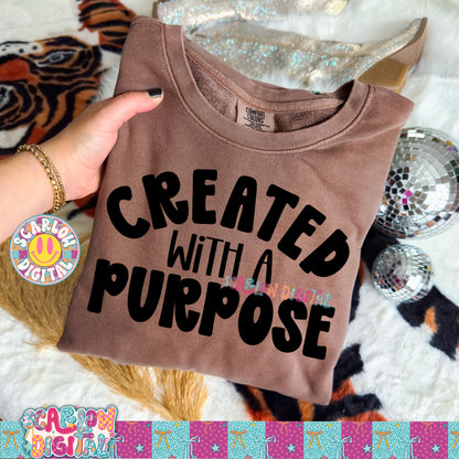 Created With a Purpose PNG Digital Design