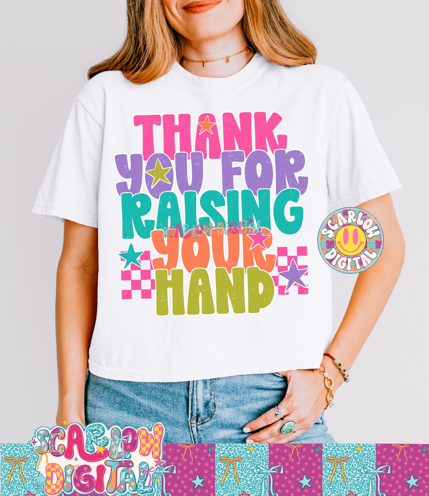 Thank You For Raising Your Hand PNG Digital Design