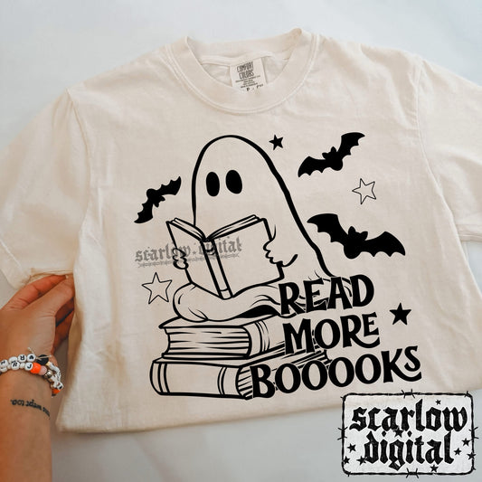 Read More Books PNG Digital Design Halloween Bookish