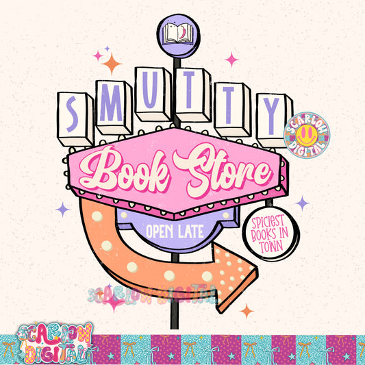 Smutty Bookstore PNG Digital Design