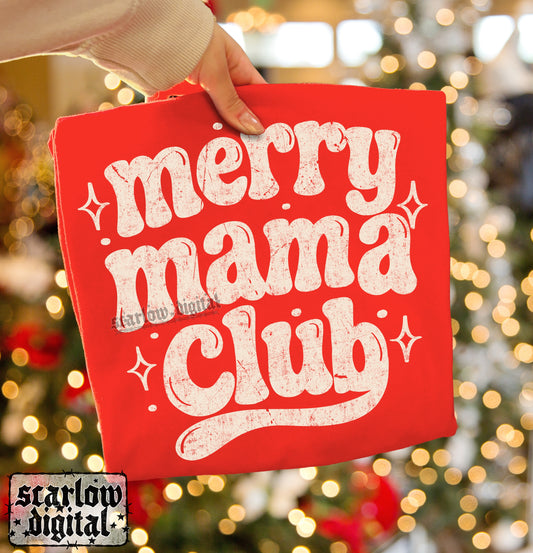 Merry Mama Club PNG Digital Design