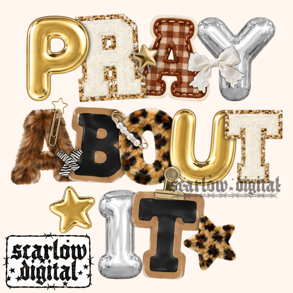 Pray About It PNG Digital Design
