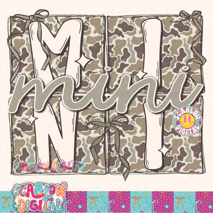 Camo Bow Mini PNG Digital Design
