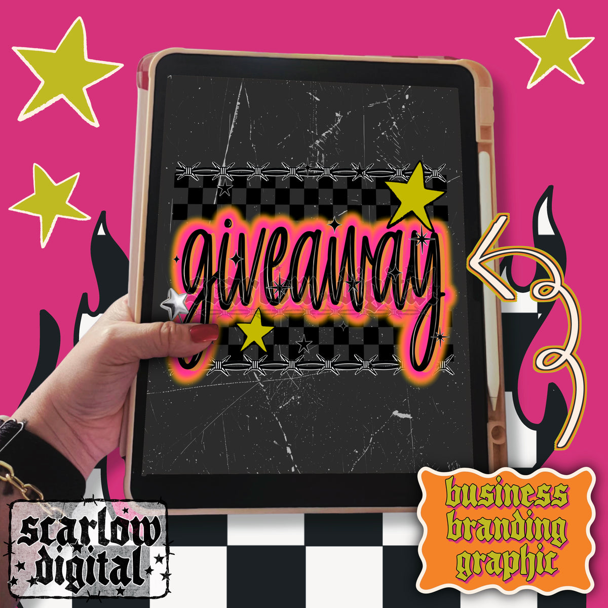 Giveaway Social Media Graphic Business Branding