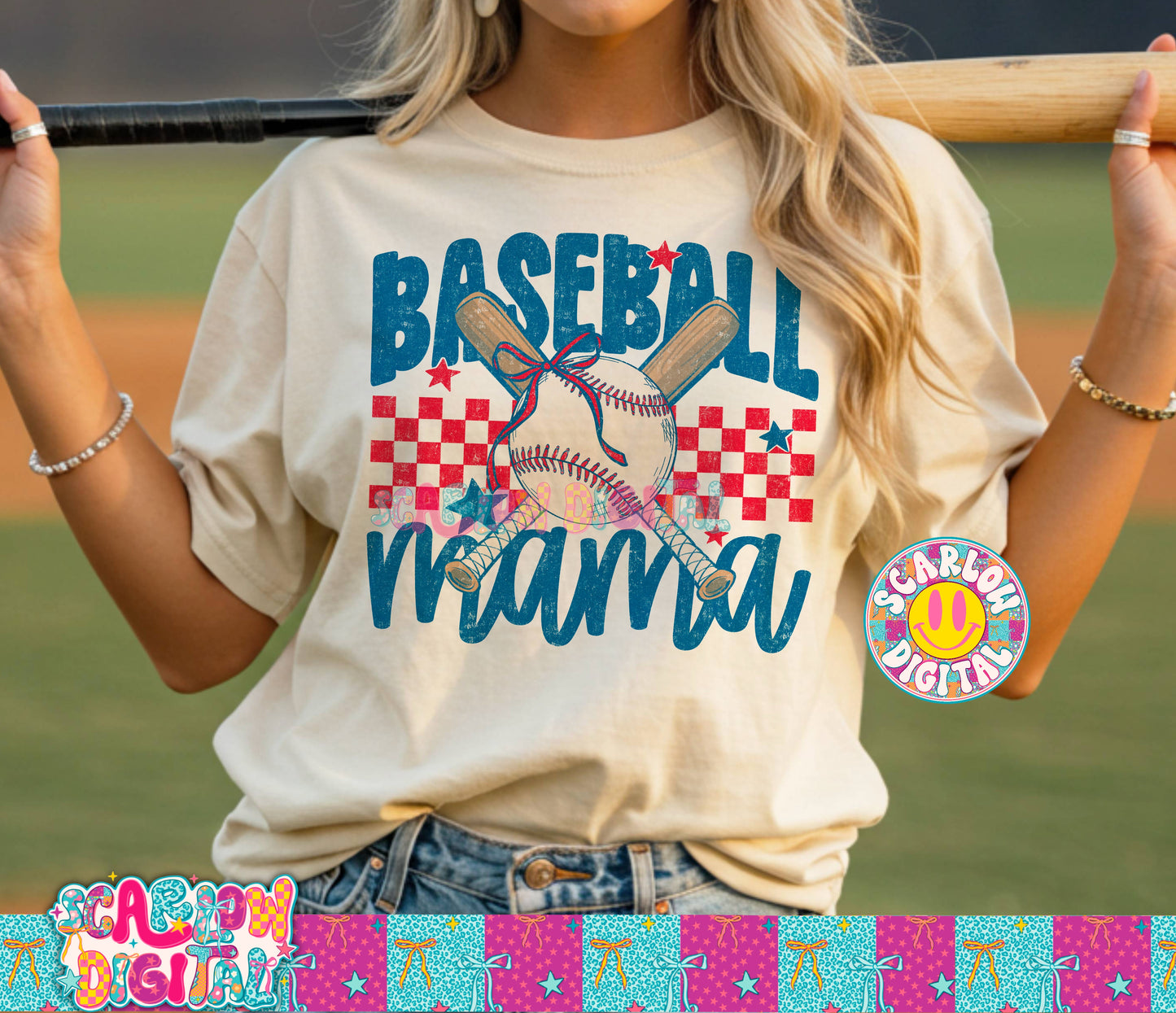 Baseball Mama PNG Digital Design