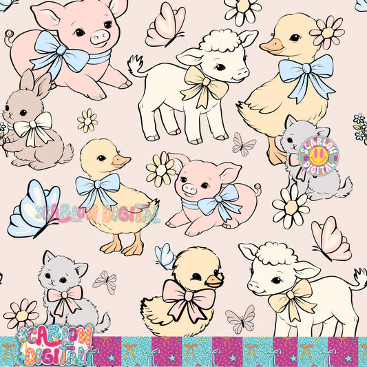 Animals Seamless Pattern Digital Design