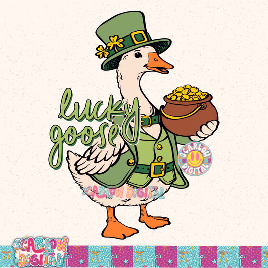 Lucky Goose PNG Digital Design
