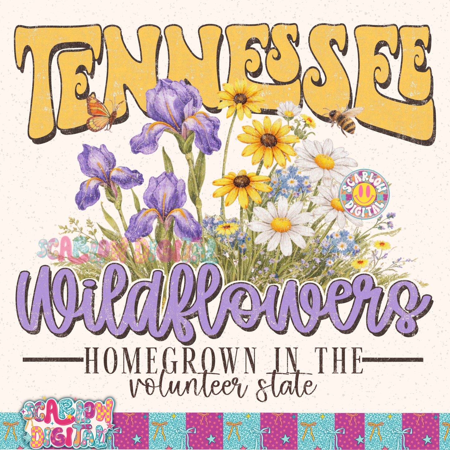Tennessee Wildflowers PNG Digital Design