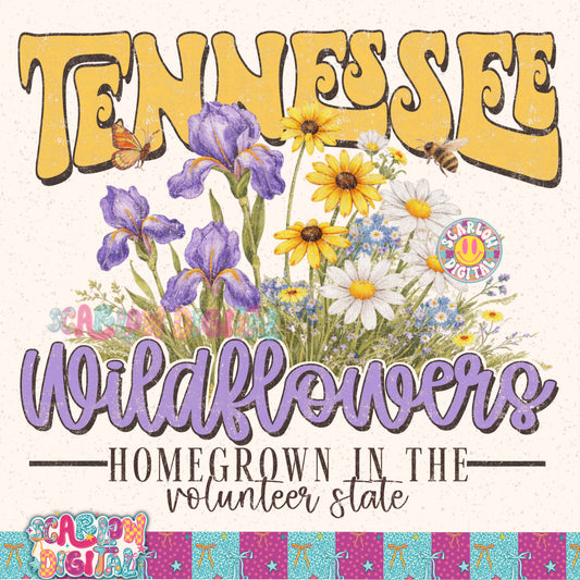 Tennessee Wildflowers PNG Digital Design