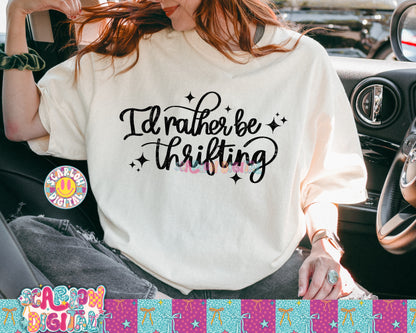 I'd Rather Be Thrifting PNG Digital Design