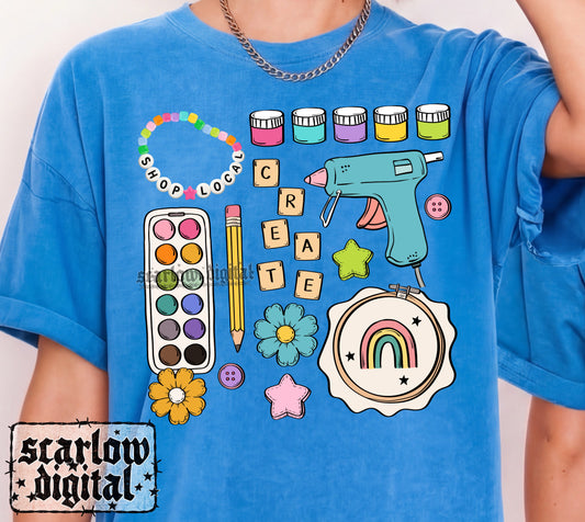 Crafting + Shop Small PNG Digital Design
