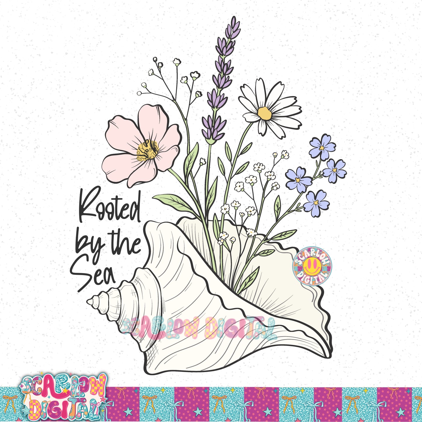 Rooted By the Sea PNG Digital Design