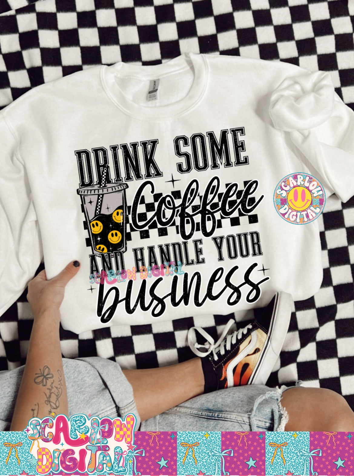 Drink Some Coffee and Handle Your Business PNG Digital Design