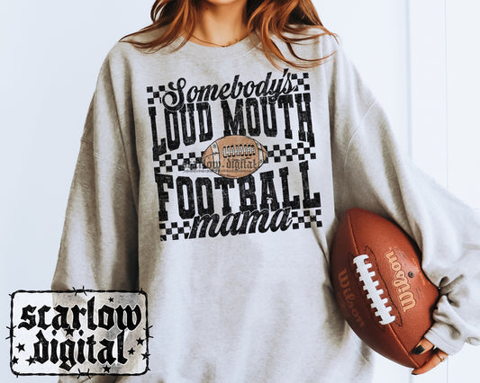 Football Mama PNG Digital Design
