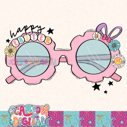Easter Glasses PNG Digital Design