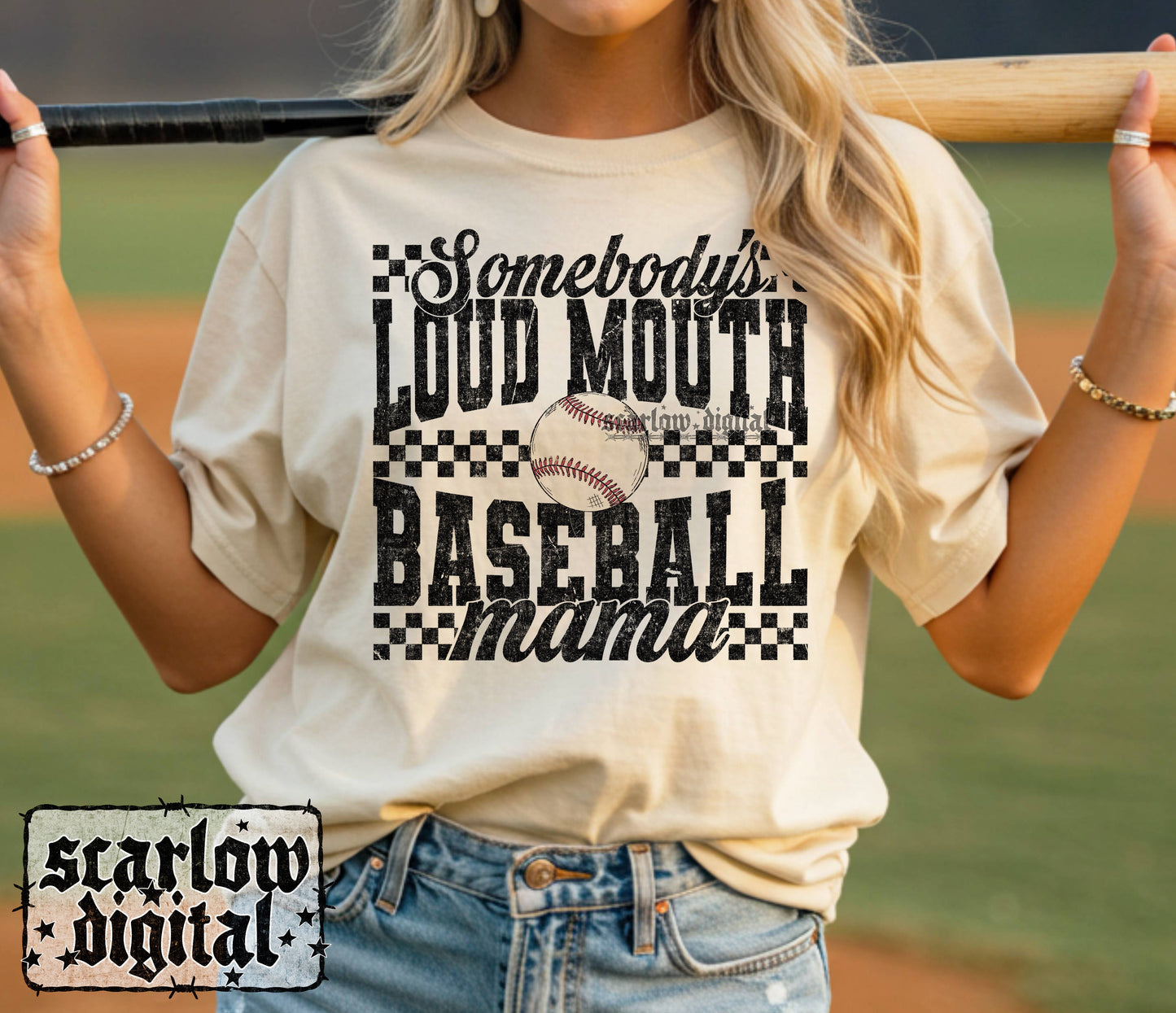 Baseball Mama PNG Digital Design