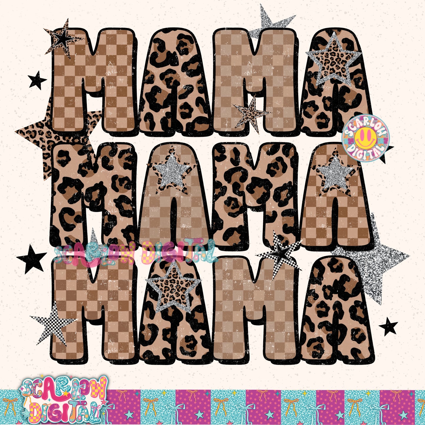 Leopard Mama PNG Digital Design