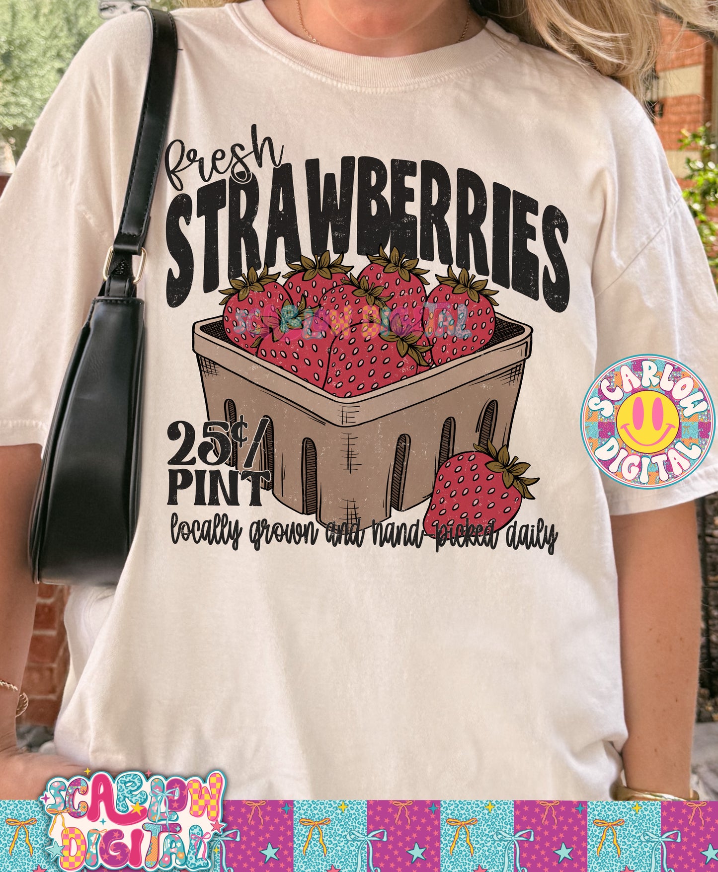 Fresh Strawberries PNG Digital Design