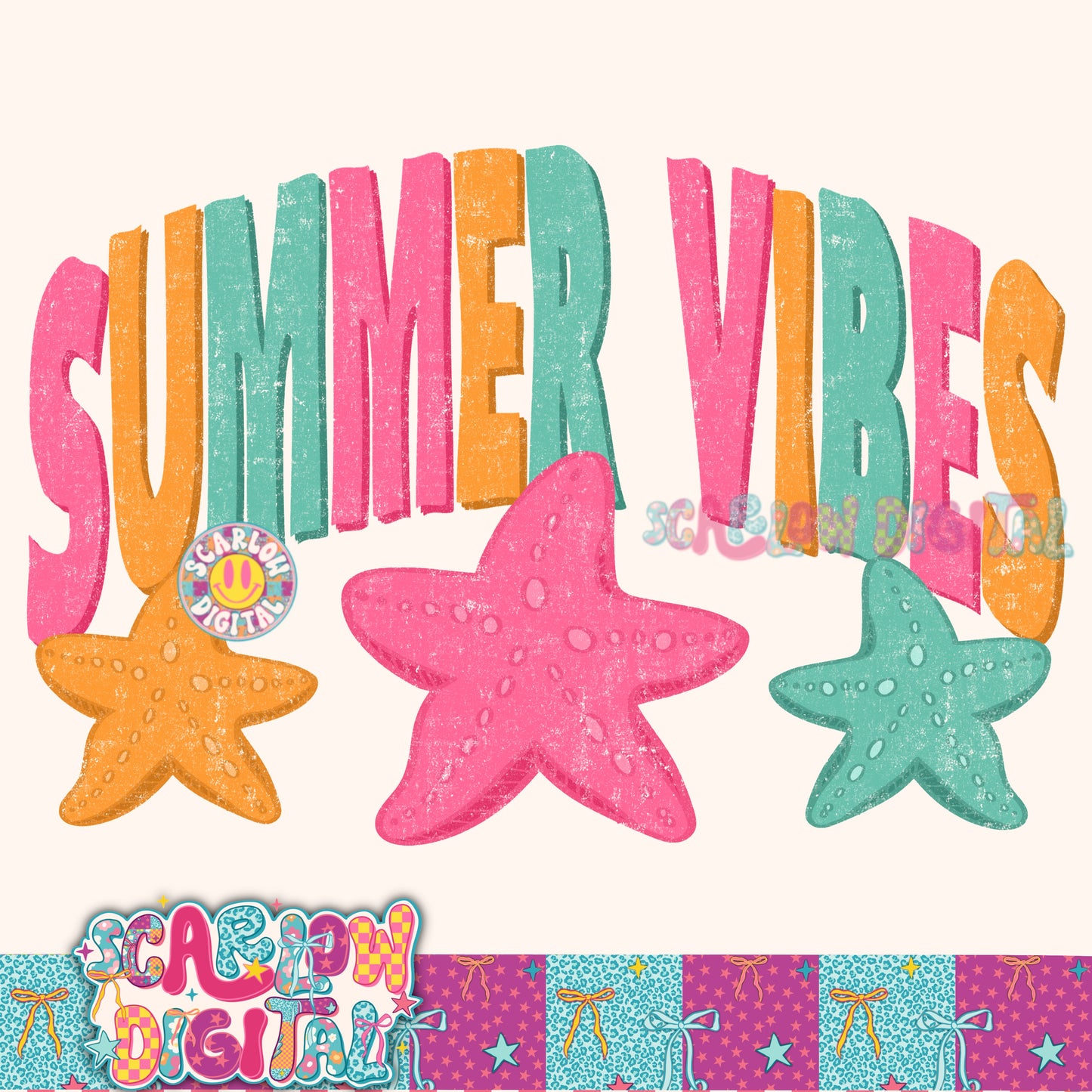Summer Vibes PNG Digital Design