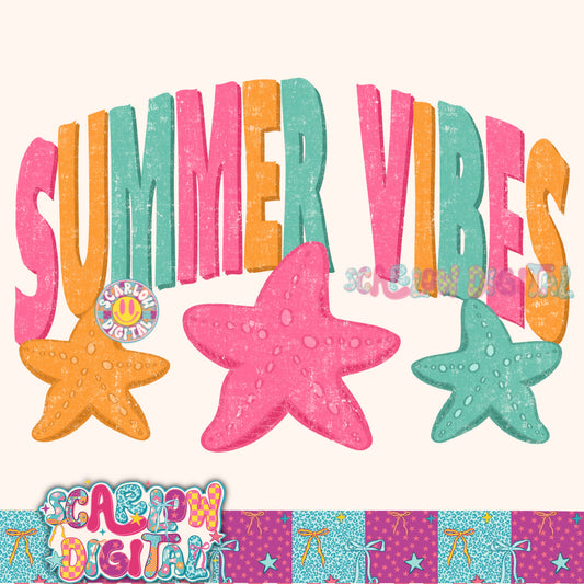 Summer Vibes PNG Digital Design