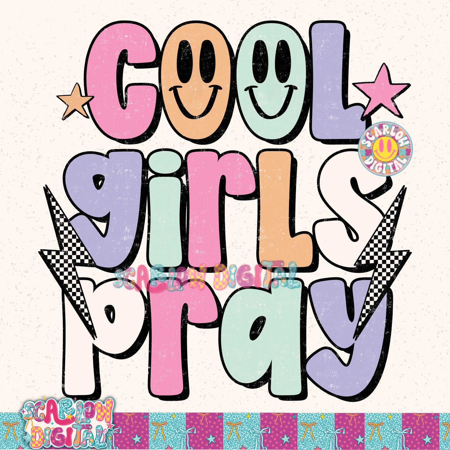 Cool Girls Pray PNG Digital Design