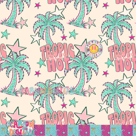 Tropic Like It's Hot Seamless Pattern Digital Design