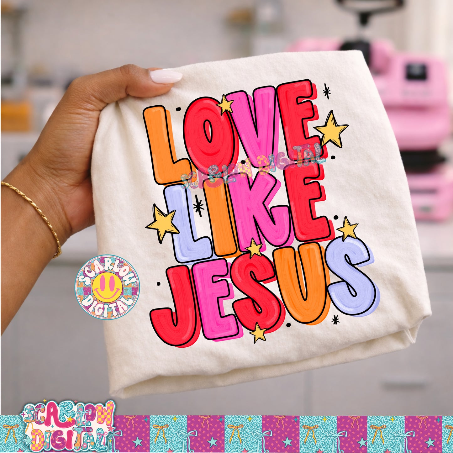Love Like Jesus PNG Digital Design
